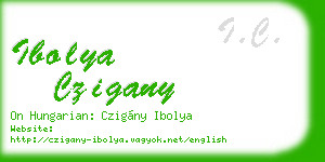 ibolya czigany business card