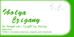 ibolya czigany business card